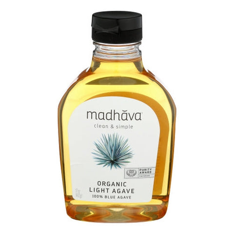 Madhava Honey, Agave Nectar Golden Light, 17 Oz Madhava Honey