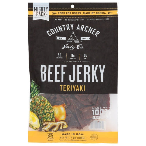 Country Archer, Jerky Beef Teriyaki, 7 Oz(Case Of 8) Country Archer
