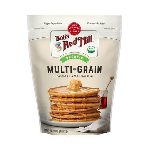 Bobs Red Mill, Organic 7 Grain Pancake & Waffle Mix, 24 Oz(Case Of 4) Bobs Red Mill