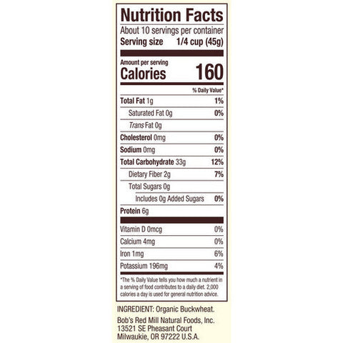 Bobs Red Mill, Organic Buckwheat Groats, 16 Oz(Case Of 4) Bobs Red Mill