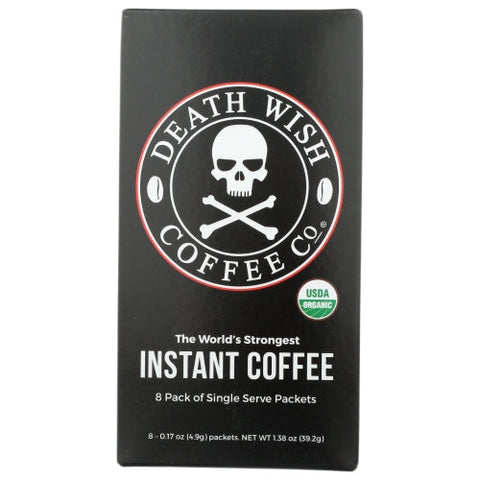Death Wish Coffee, Coffee Instant Packets, Case of 8 X 8 Each Death Wish Coffee