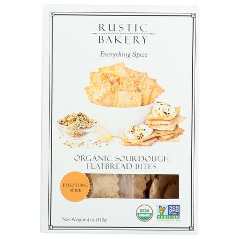Rustic Bakery, Flatbread Bite Everything, 4 Oz(Case Of 12) Rustic Bakery