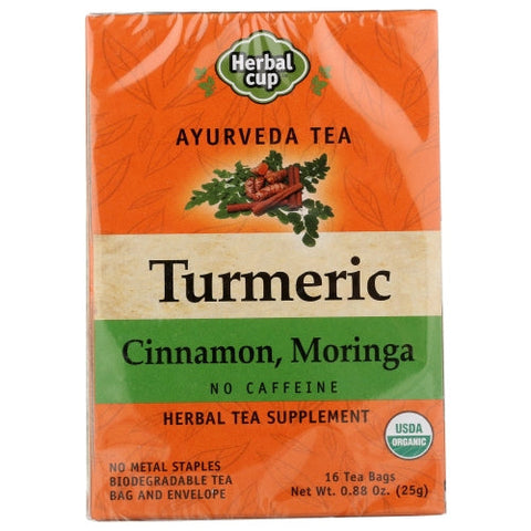 Herbal Cup, Tea Turmeric Cinna Mornga, 16 Bags(Case Of 6) Herbal Cup