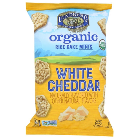 Lundberg, Organic White Cheddar Rice Cake Minis, 5 Oz(Case Of 6) Lundberg