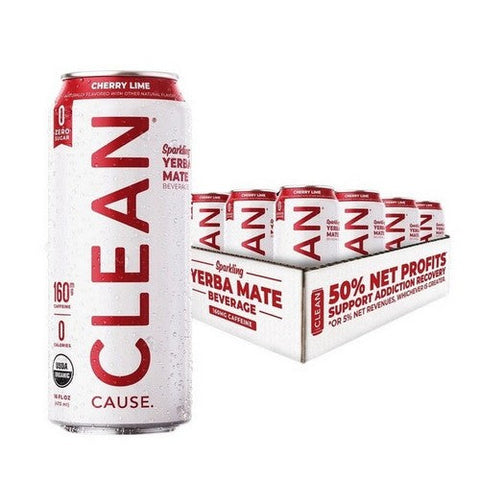 Clean Cause, Tea Rtd Cherry Lime Sf, 16 Oz(Case Of 12) Clean Cause