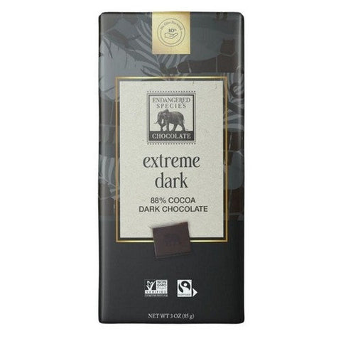Endangered Species, Choc Bar Blk Panther Xtrm D Ch, Case of 12 X 3 Oz Endangered Species