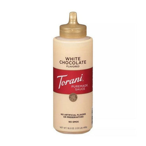 Torani, Puremade White Choc Sauce, Case of 4 X 16.5 Oz