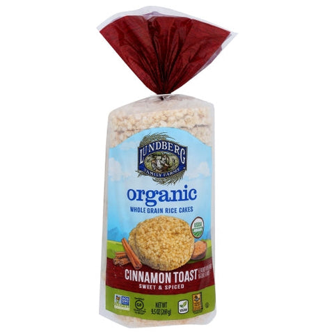 Lundberg, Organic Cinnamon Toast Rice Cake, 9.5 Oz(Case Of 6) Lundberg
