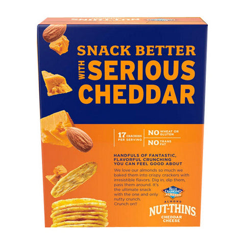 Blue Diamond, Nut & Rice Cracker Snacks Cheddar Cheese, 4.25 Oz(Case Of 12) Blue Diamond