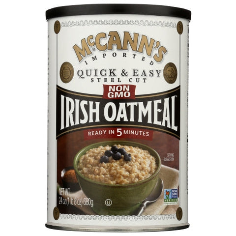 Mccann, Oatmeal Qck&Easy Steel Cnstr, Case of 12 X 24 Oz Mccann