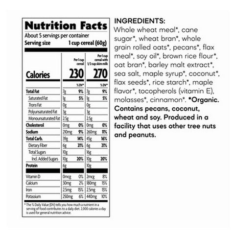 Natures Path, Organic Flax Plus Maple Pecan Crunch, 11.5 Oz(Case Of 12) Natures Path