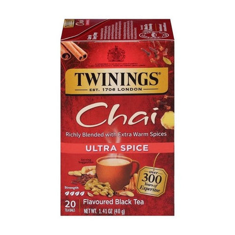 Twinings Tea, Tea Chai Ultra Spice, 20 Bags(Case Of 6) Twinings Tea