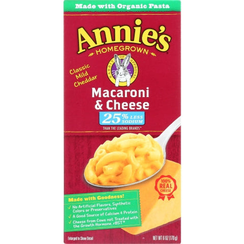 Annie's Homegrown, Mac & Chs Low Sodm, 6 Oz (Case of 12) Annie's Homegrown