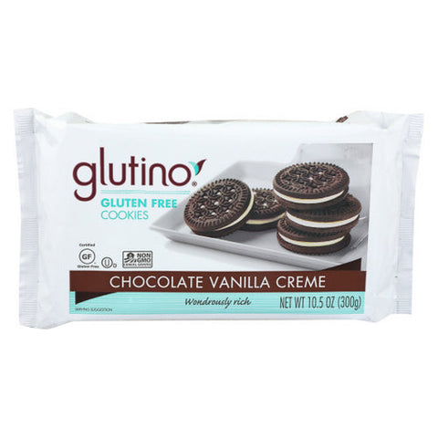 Glutino, Chocol Ate Vanilla Creme Cookies, 10.6 Oz(Case Of 12) Glutino