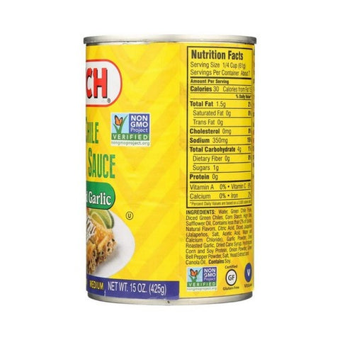 Hatch, Green Chile Enchilada Sauce With Roasted Garlic, 14 Oz Hatch