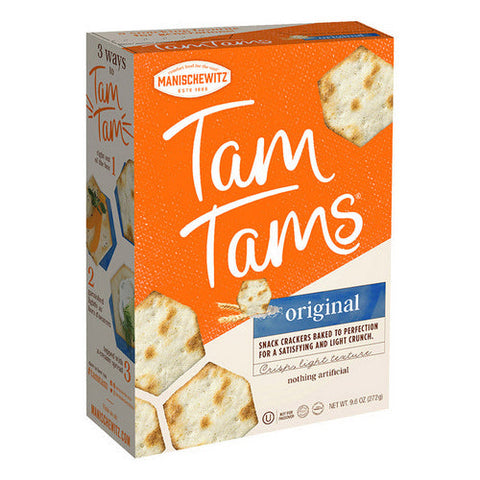 Manischewitz, Original Tam Tams Snack Crackers, 9.6 Oz(Case Of 12) Manischewitz