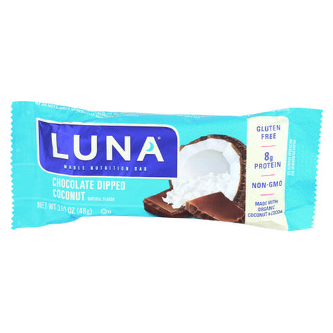 Luna, Chocolate Dipped Coconut Luna Bar, 1.7 Oz(Case Of 15) Luna