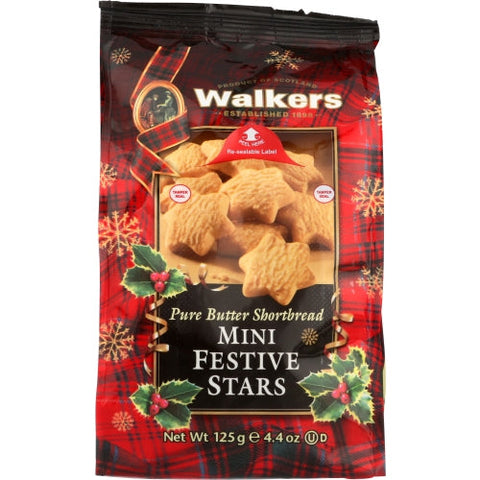 Walkers, Shortbread Star Mini Fest, 4.4 Oz(Case Of 12) Walkers