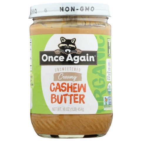 Once Again, Cashew Bttr Nslt Org, 16 Oz(Case Of 6) Once Again