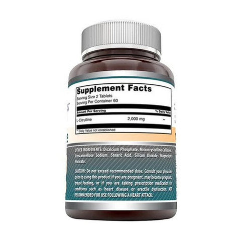 Amazing Nutrition, Amazing Formulas L-Citrulline, 2000 mg, 120 Tabs Amazing Nutrition