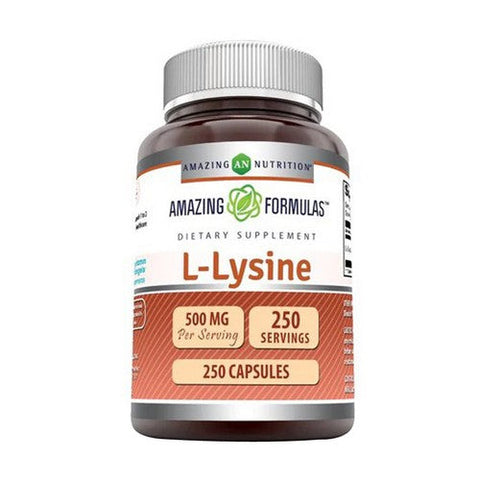 Amazing Nutrition, Amazing Formulas L-Lysine, 500 mg, 250 Caps Amazing Nutrition
