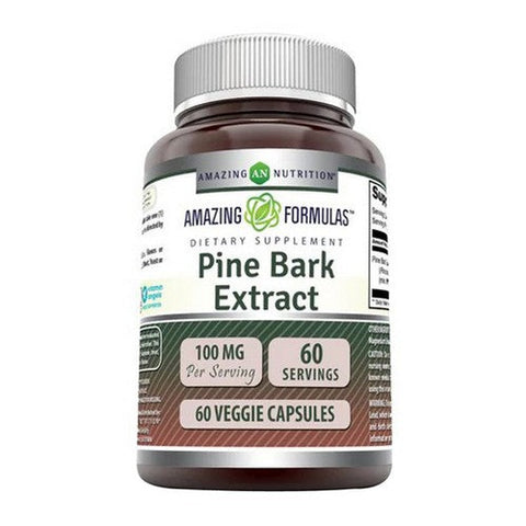 Amazing Nutrition, Amazing Formulas Pine Bark Extract, 100 mg, 60 Veg Caps Amazing Nutrition
