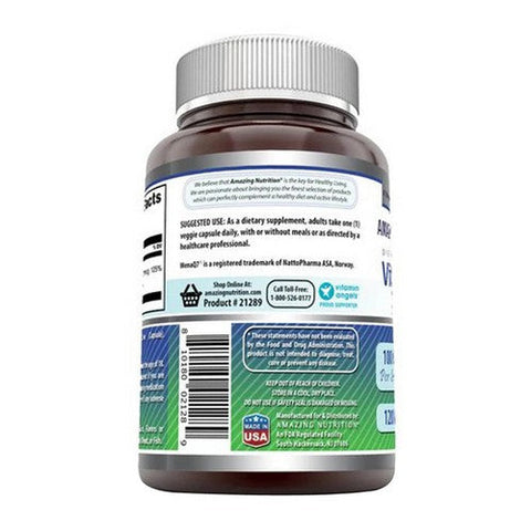 Amazing Nutrition, Vitamin K2 Menaq7, 100 Mcg, 120 Veg Caps Amazing Nutrition