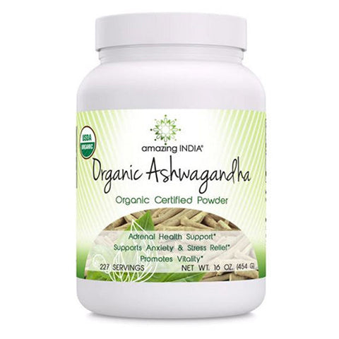 Amazing Nutrition, Amazing India Organic Ashwagandha Powder, 16 Oz Amazing Nutrition