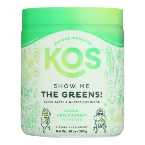 Kos, Organic Super Greens Fruit & Vegetable Powder, 10 Oz Kos