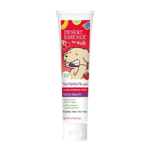 Desert Essence, Kid's Toothpaste Gel Tutti Frutti, 4.7 Oz Desert Essence