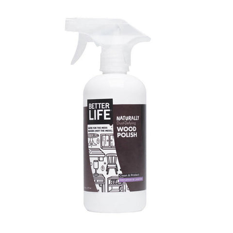 Better Life, Naturally Dust-Defying Wood Polish, Cinnamon Lavender 16 Oz Better Life