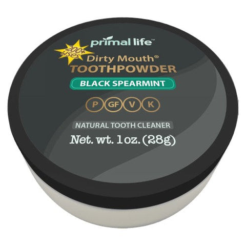 Primal Life Organics, Toothpowder Black Spearmint, 1 Oz Primal Life Organics