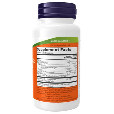 Now Foods, Sambucus Zinc-C, 60 Lozenges Now Foods