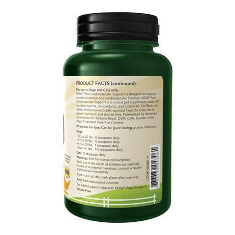 Now Foods, Cardiovascular Support for Dog & Cats, 4.5 Oz