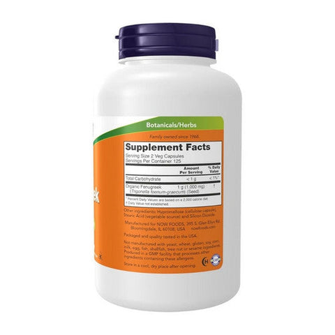 Now Foods, Fenugreek, 500 mg, 250 Veg Caps Now Foods