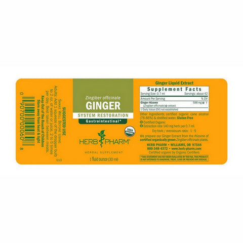 Herb Pharm, Ginger Extract, 1 Oz Herb Pharm