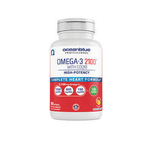 Omega-3 With Coq10 Natural Orange 90 Softgels by Ocean Blue