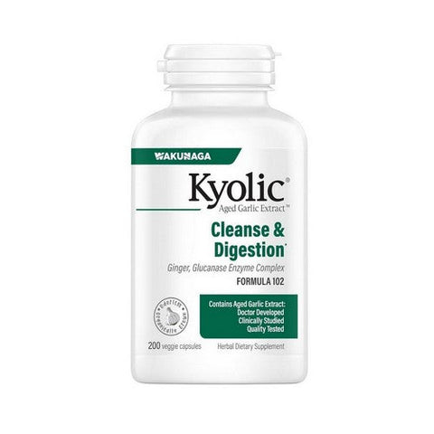 Kyolic, A.G.E. with Enzymes Formula 102, VEG, 200 CAP
