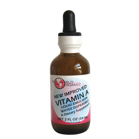 World Organics, Vitamin A Emulsion Liquid, 2 Oz World Organics
