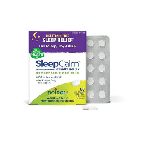 Boiron, SleepCalm Tablets Sleep Relief Fall Asleep Stay Asleep Calms Restless Sleep Unflavored, 60 Tabs