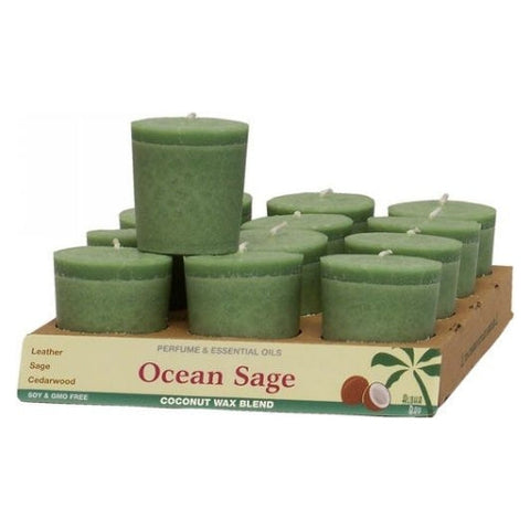 Aloha Bay, Votives Ocean Sage, 12 Count Aloha Bay