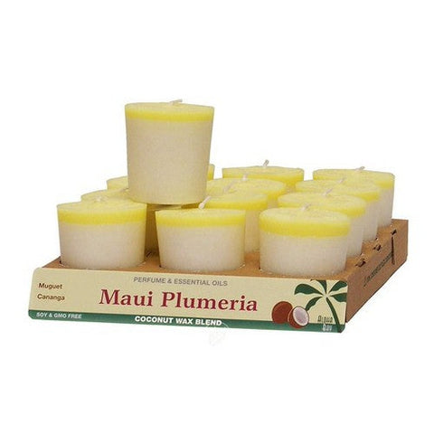 Aloha Bay, Votives Maui Plumeria, 12 Count Aloha Bay
