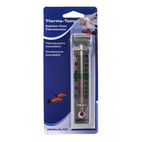 Penn Plax, Therma-Temp Sainless Steel Thermometer, Stainless Steel Thermometer Penn Plax