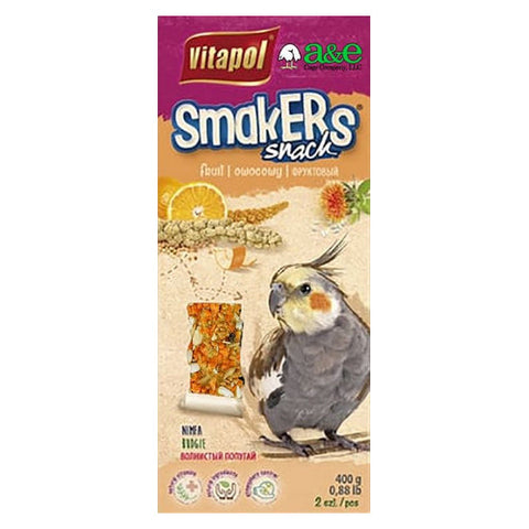 Smakers Cockatiel Orange Treat Sticks 2 count / 400 Grams by A&E Cage Company