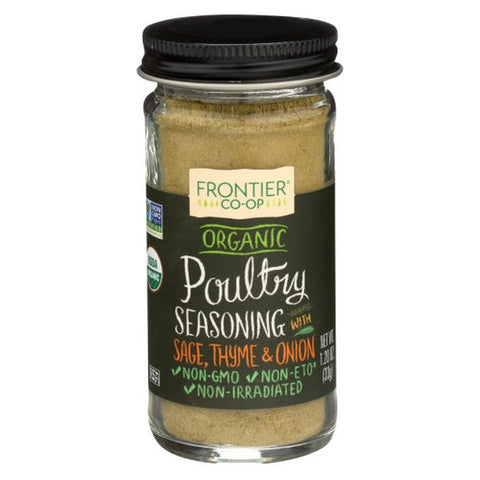 Frontier Herb, Organic Poultry Seasoning With Sage Thyme & Onion, 1.44 Oz Frontier Herb