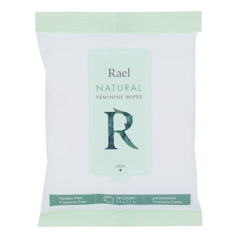 Rael, Natural Feminine Cleansing Wipes, 10 Count Rael