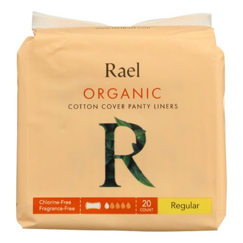 Rael, Organic Cotton Cover Panty Liners Regular, 20 Count Rael