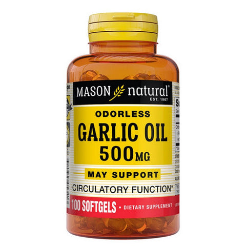 Mason, Garlic Oil, 500mg, Odorless 100 Soft Gels Mason