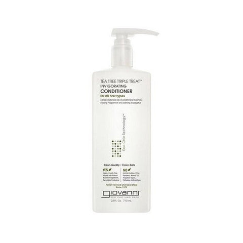 Giovanni Cosmetics, Tea Tree Triple Treat Invigorating Conditioner, 24 Fl Oz Giovanni Cosmetics