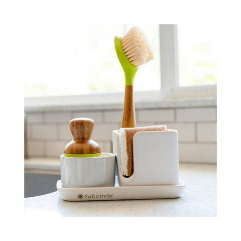 Full Circle Home, Ceramic Sink Caddy White, I Count Full Circle Home